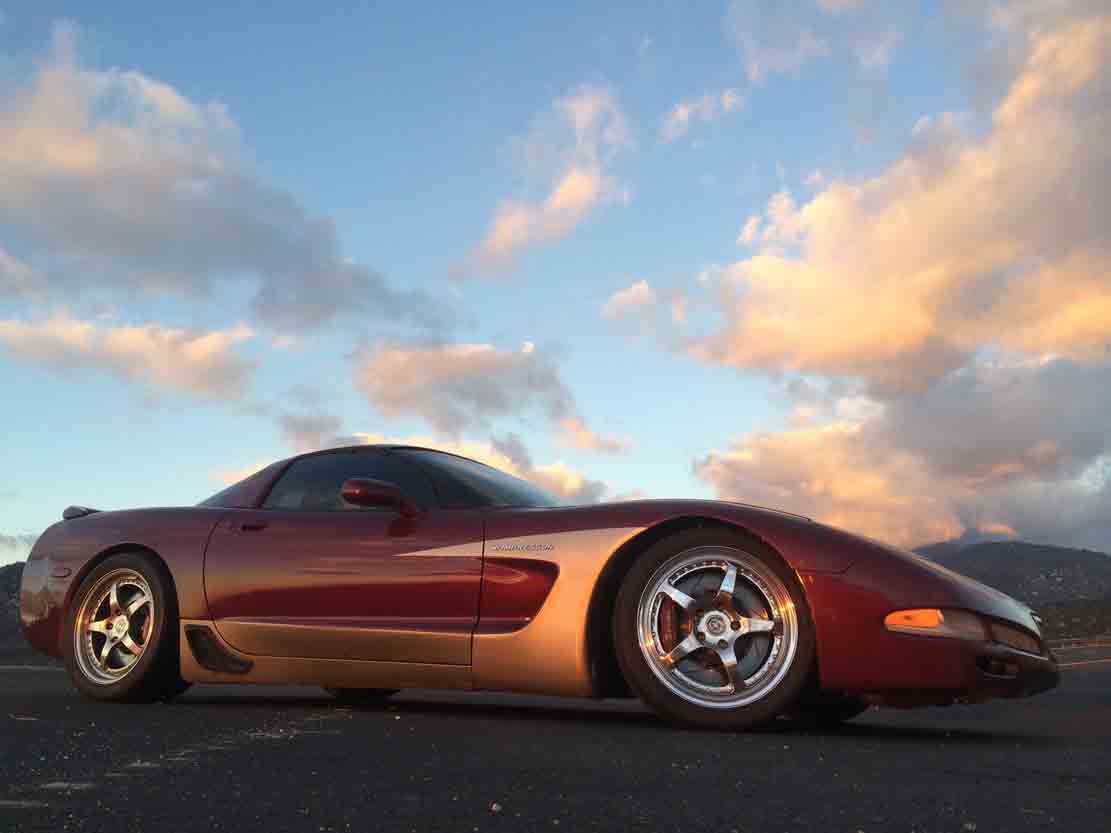 corvette sunset