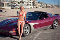 corvette at the beach